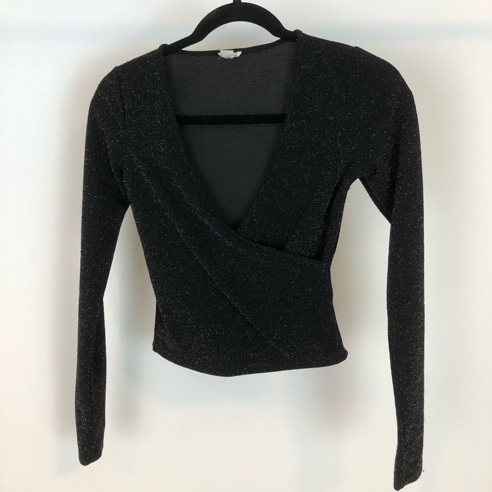 Garage Sparkle Wrap Top